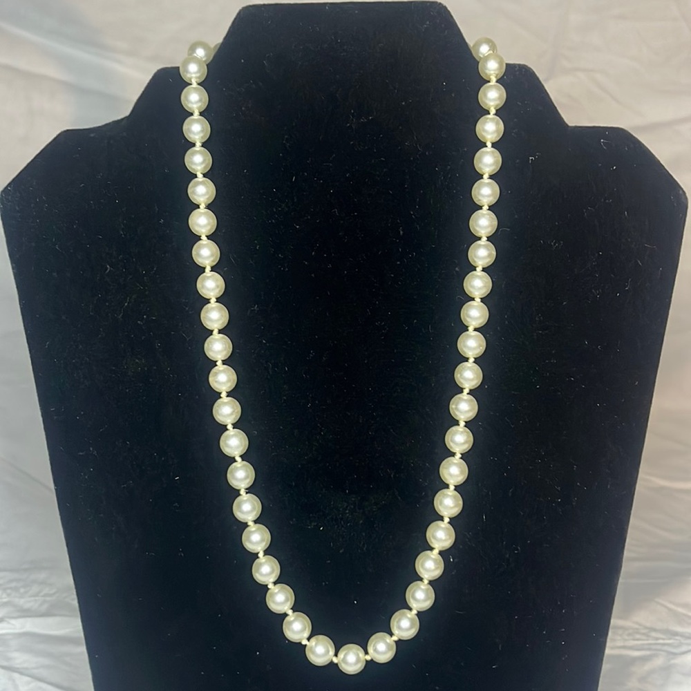 Faux pearl necklace